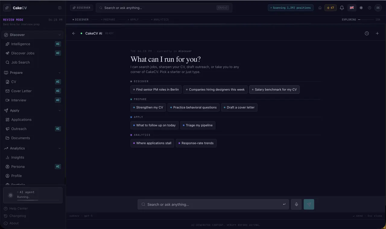 Ask it anything — every action in one surface